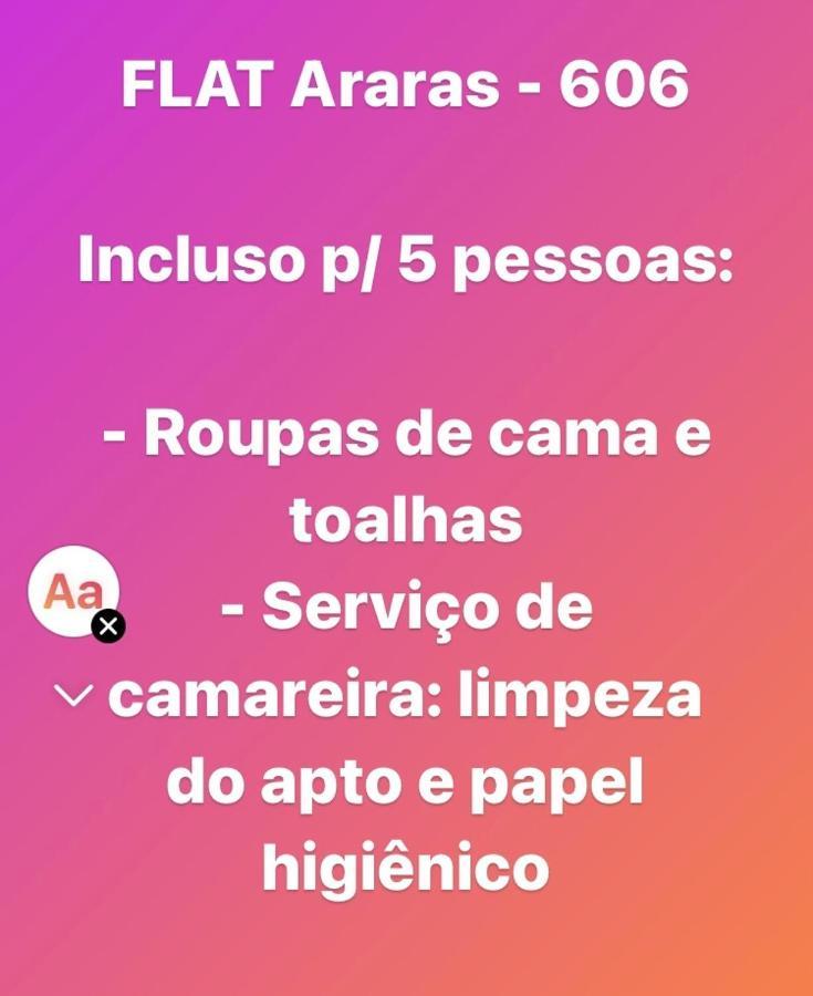 Flat Araras - Ctc, Incluso Roupas De Cama E Toalhas Aparthotel
